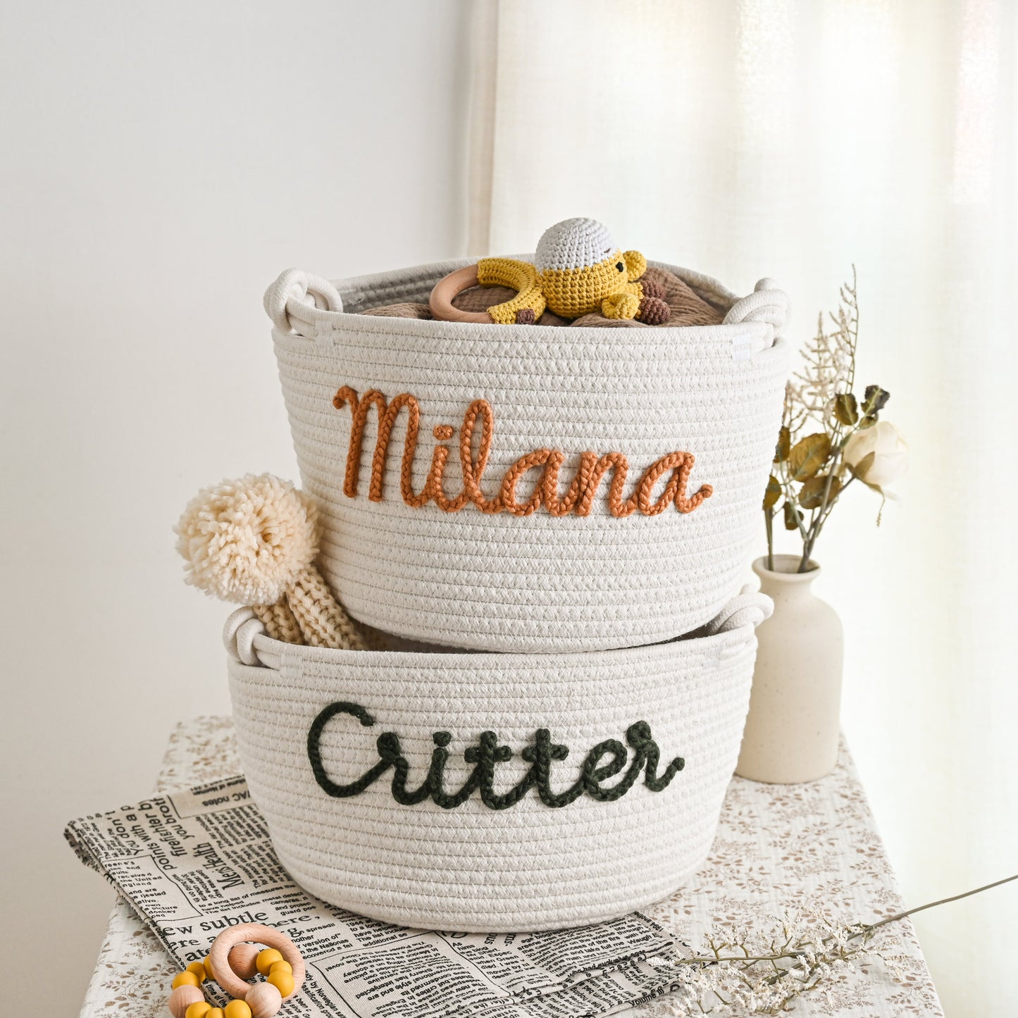 Personalized Storage Basket for Babies & Toddlers