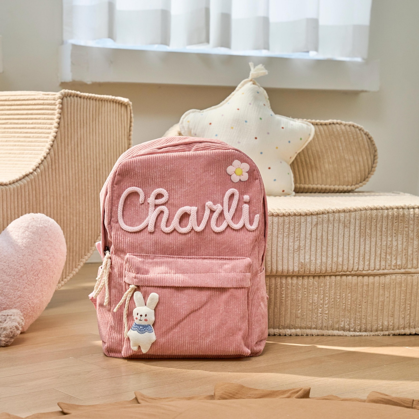 Hand Knitted Personalized Backpack (2-4y)