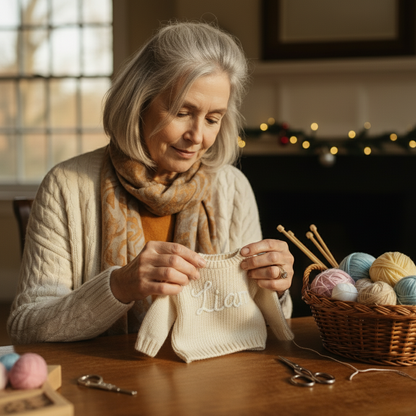 Hand Knitted Personalized Sweater